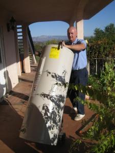 Jim, one of our Morgan Hill water heater installation pros is installing a new unit